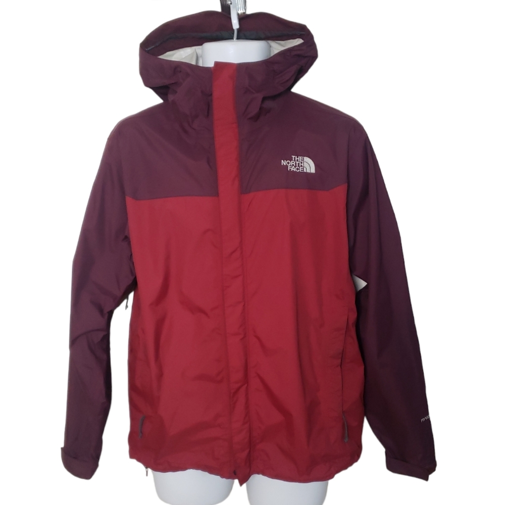 The North Face Burgundy and Red Raincoat